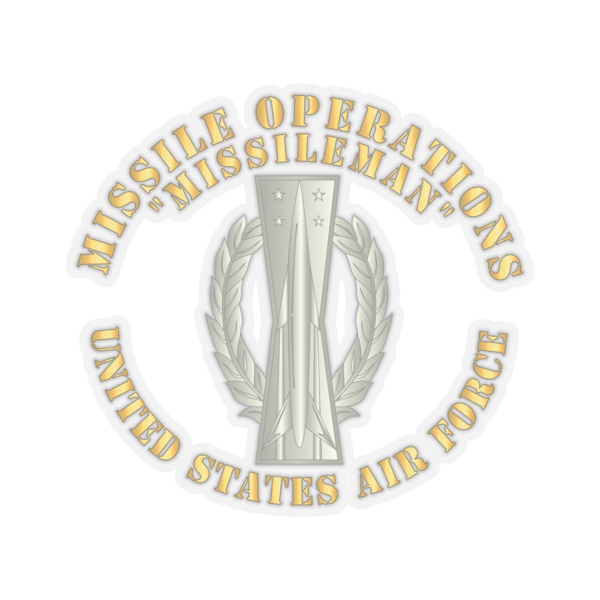 Kiss-Cut Stickers - USAF - Missile Operations - Missileman - Basic
