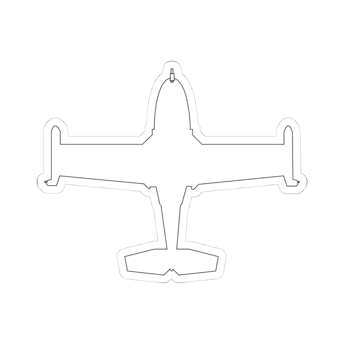 Kiss-Cut Stickers - Aircraft - A-37-Trainer - Top - LA X 300