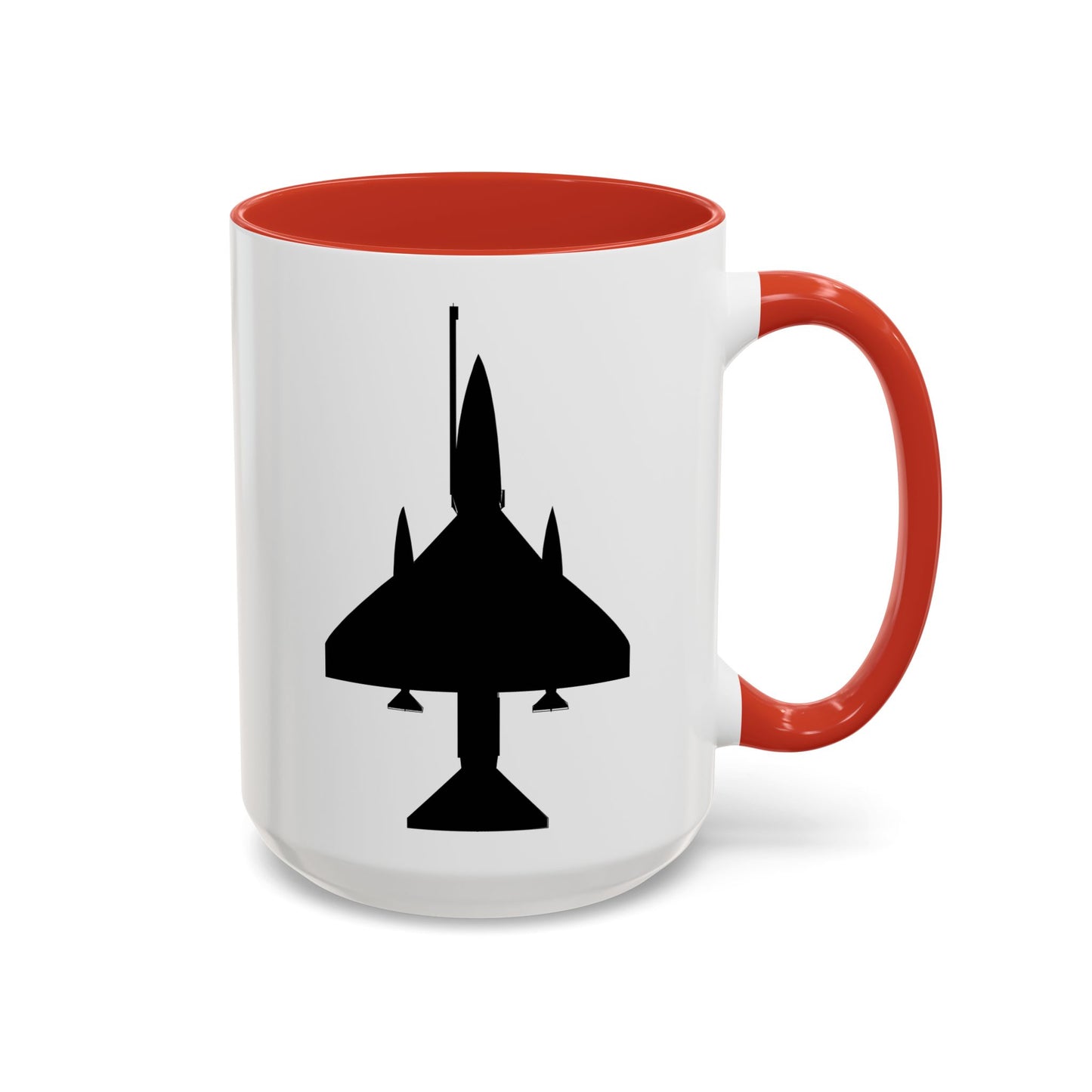 Accent Coffee Mug (11oz & 15oz) - Aircraft - A-4 SkyHawk - Top - Silhouette X 300