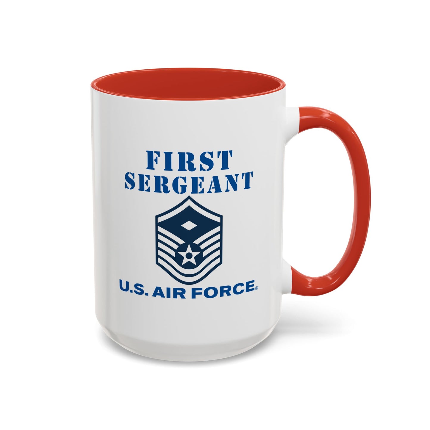 Accent Coffee Mug (11oz & 15oz) - USAF - First Sergeant (E7b) - 2020 - US Air Force w Text X 300
