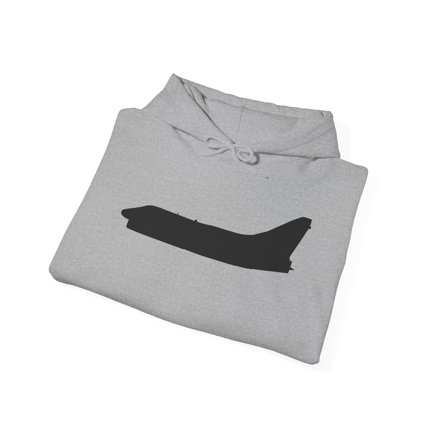 Unisex Heavy Blend Hooded Sweatshirt - Aircraft - Navy - A-7B Corsair II - Side - Silhouette X 300