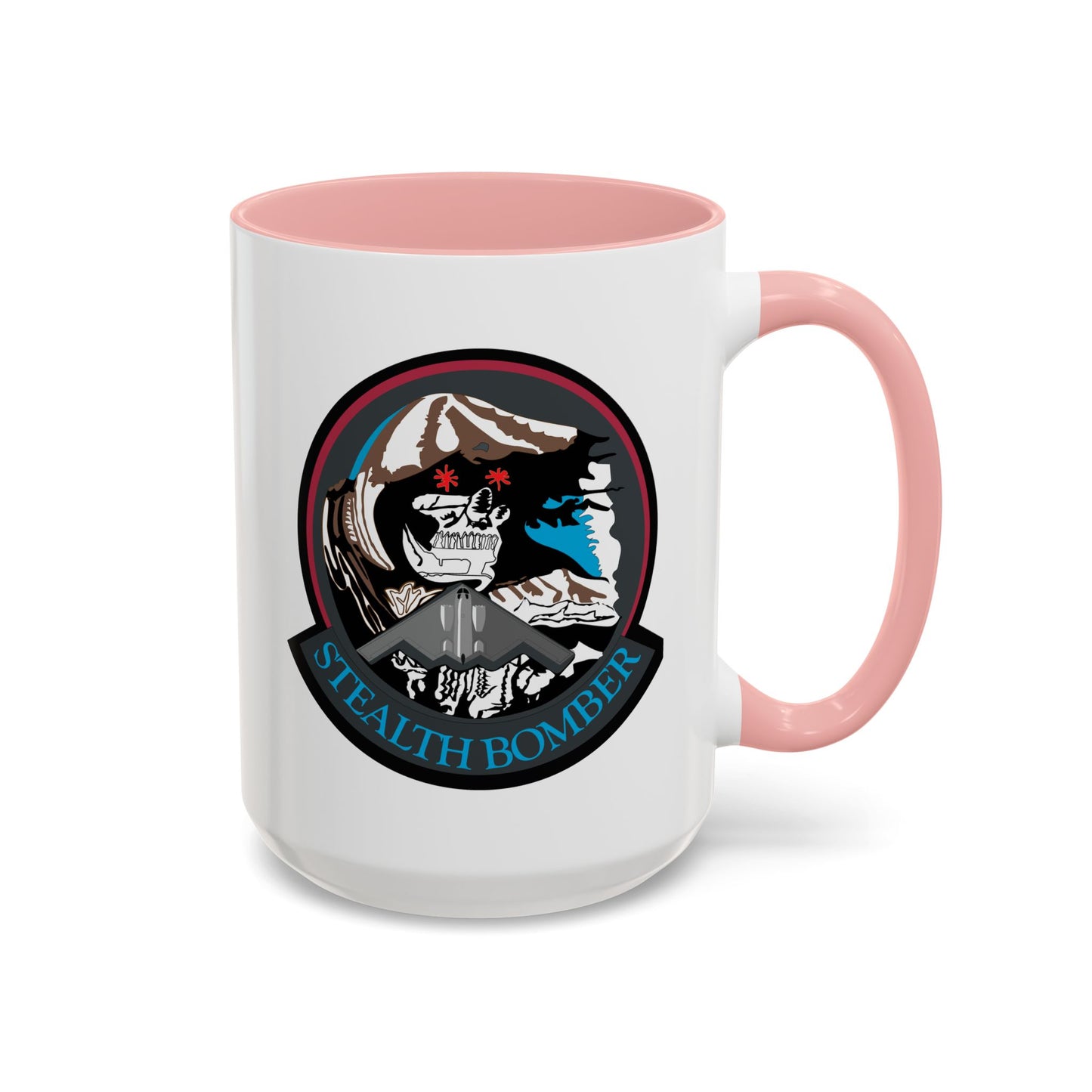Accent Coffee Mug (11oz & 15oz) - USAF - B2 - Grim Reaper - Stealth Bomber wo txt X 300