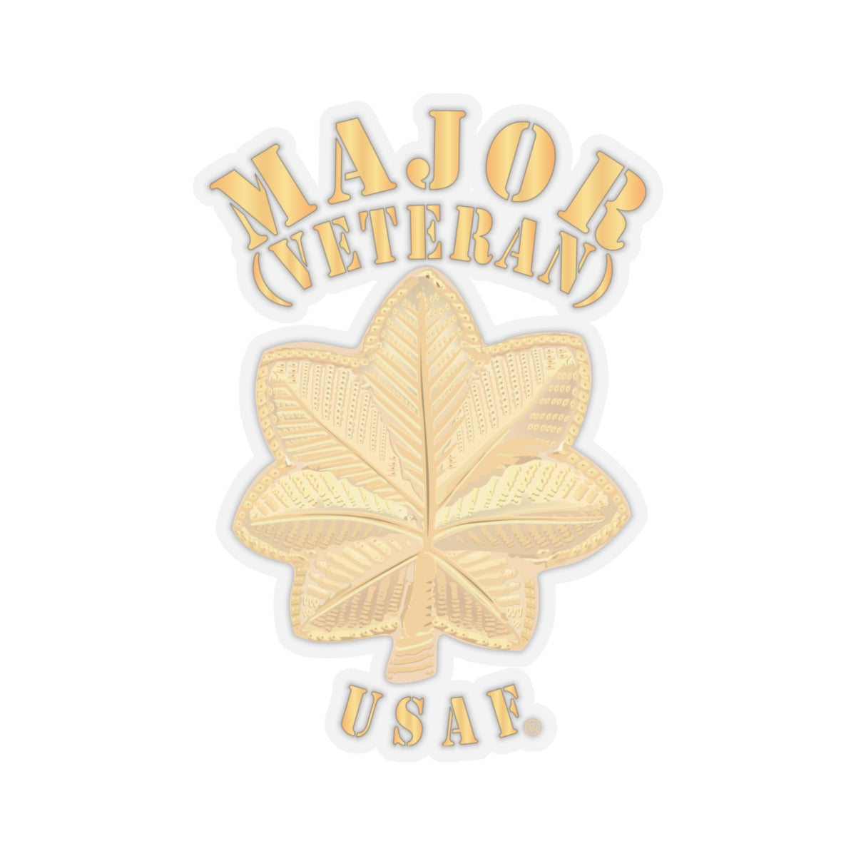 Kiss-Cut Stickers - USAF - Major - Veteran - USAF X 300