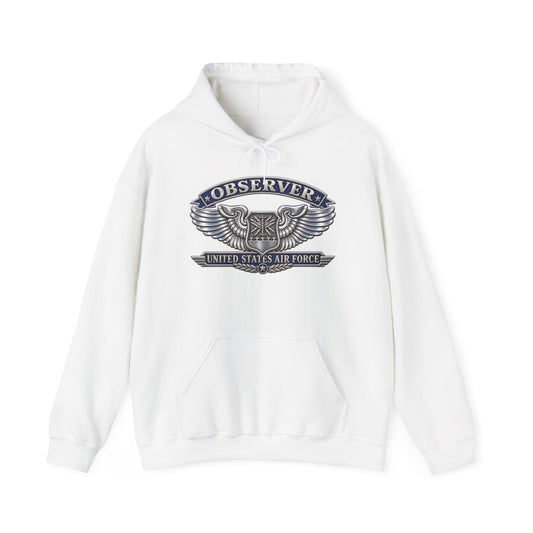 Unisex Heavy Blend Hooded Sweatshirt - USAF - Observer Badge - United States Air Force - 3D - Enhanced