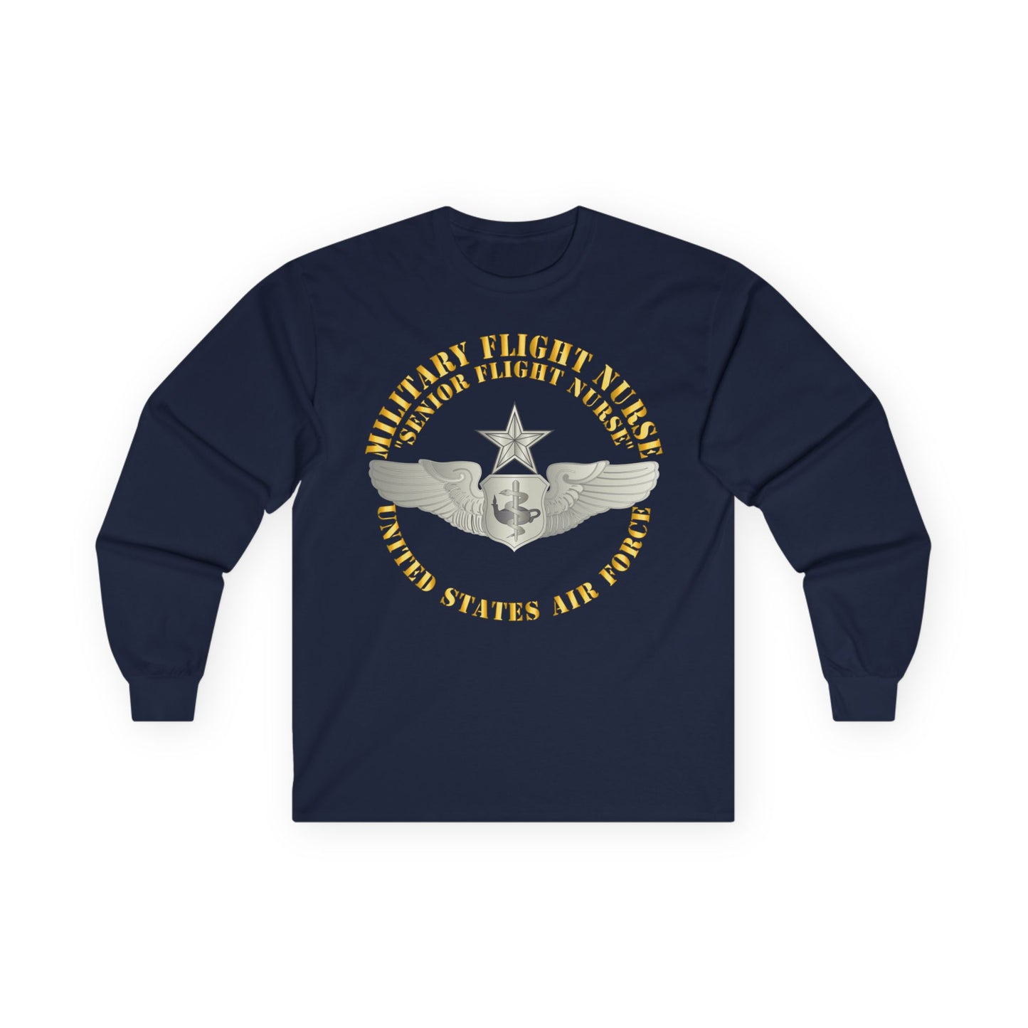 Unisex Ultra Cotton Long Sleeve Tee - USAF - Military Flight Nurse - Flight Nurse - Senior