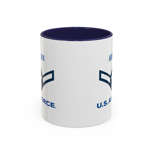 Accent Coffee Mug (11oz & 15oz) - USAF - Airman (E2) - 2020 - US Air Force w Text X 300