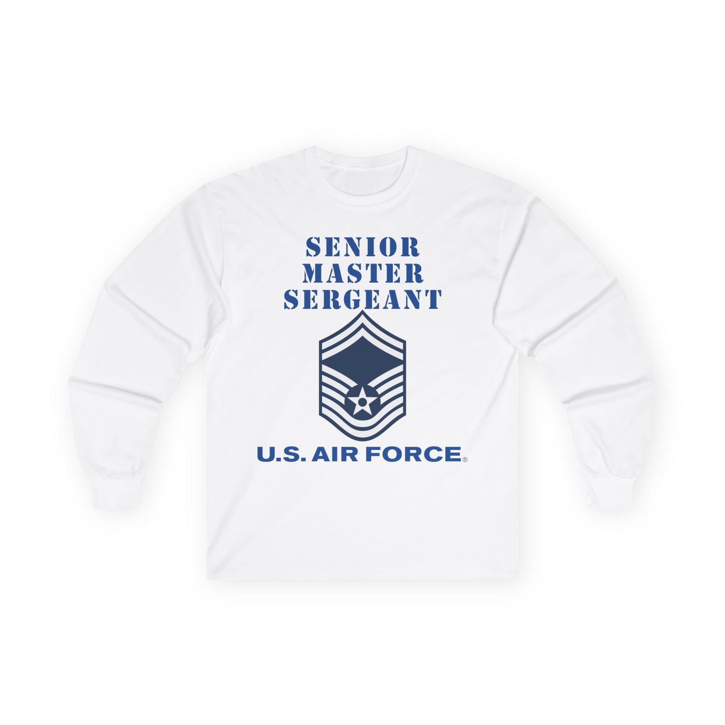 Unisex Ultra Cotton Long Sleeve Tee - USAF - Senior Master Sergeant (E8a) - 2020 - US Air Force w Text X 300