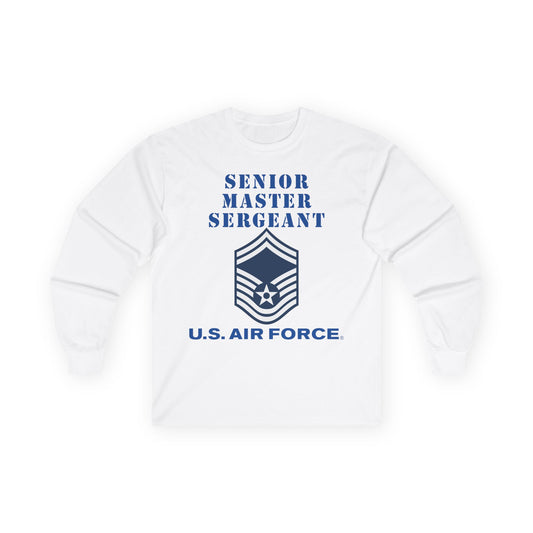 Unisex Ultra Cotton Long Sleeve Tee - USAF - Senior Master Sergeant (E8a) - 2020 - US Air Force w Text X 300