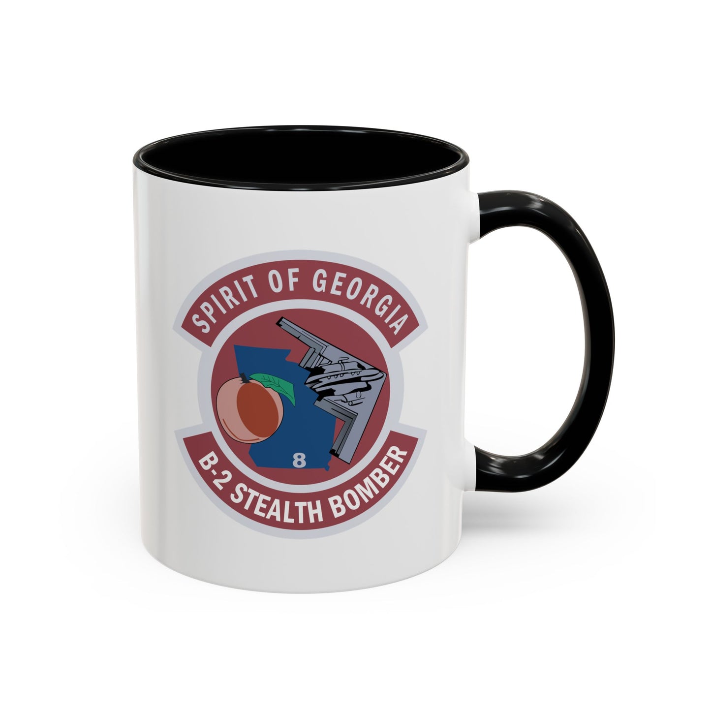 Accent Coffee Mug (11oz & 15oz) - USAF - B2 - Spirit of Georgia - Stealth Bomber wo txt X 300