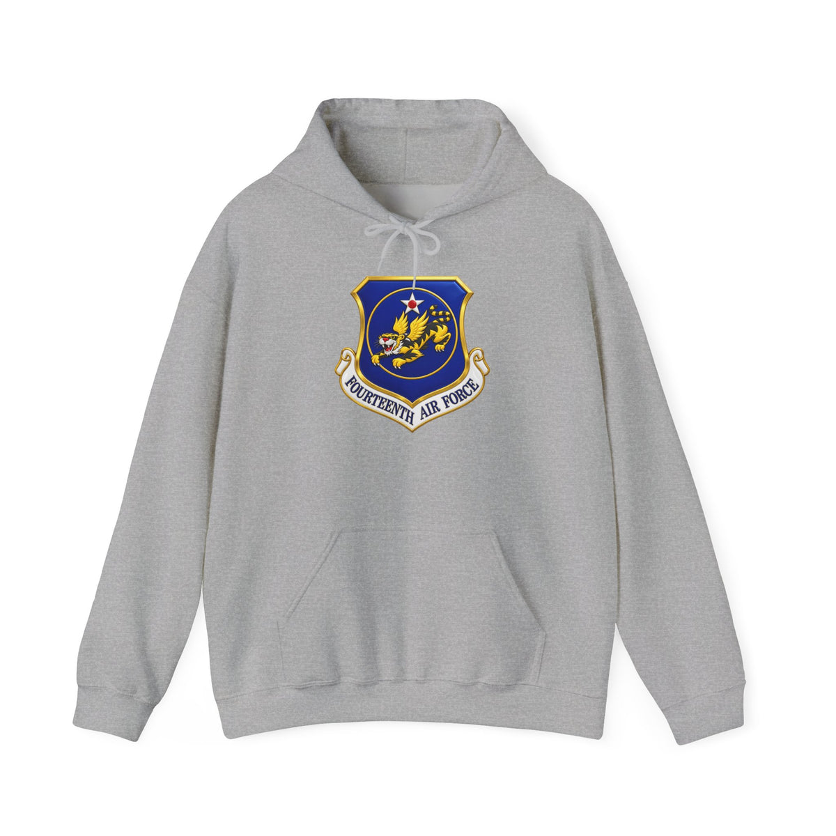 Unisex Heavy Blend Hooded Sweatshirt - USAF - 14th Air Force - Flying Tigers wo txt - 3D - Enhanced