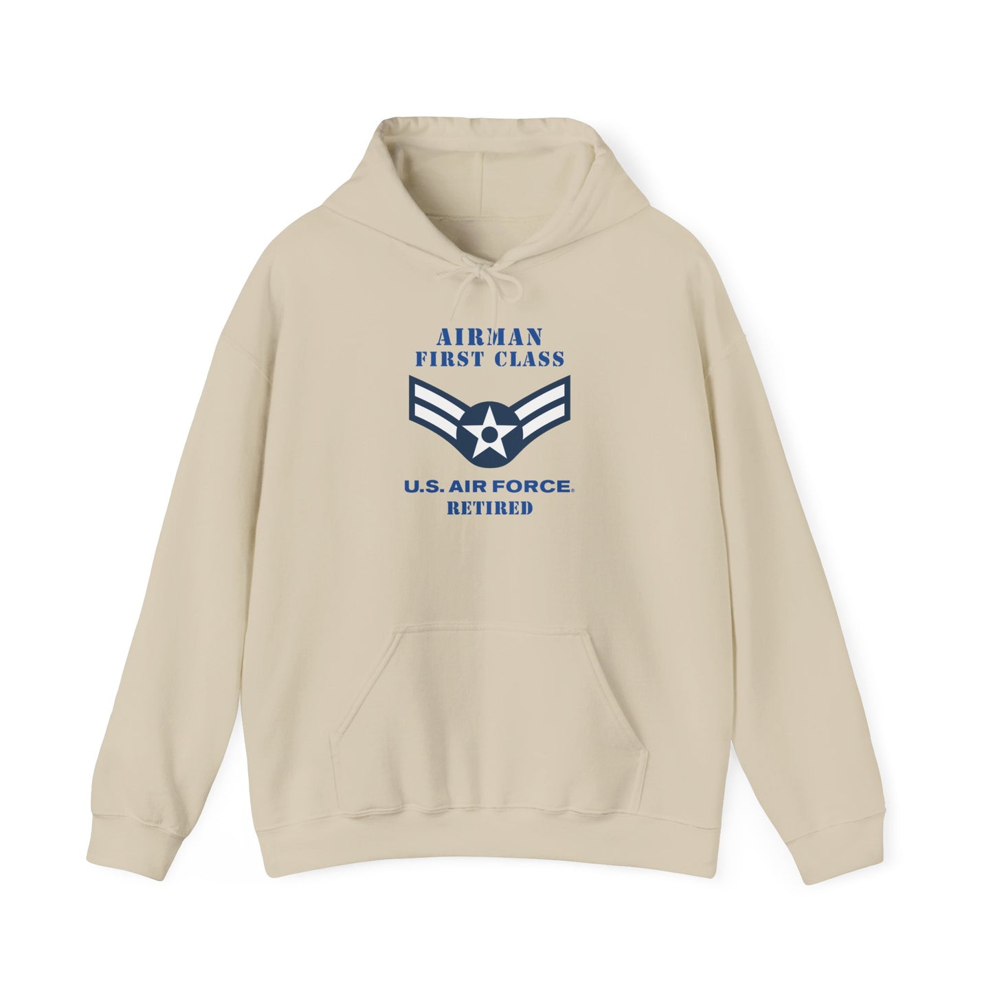 Unisex Heavy Blend Hooded Sweatshirt - USAF - Airman - First Class (E3) - 2020 - Retired