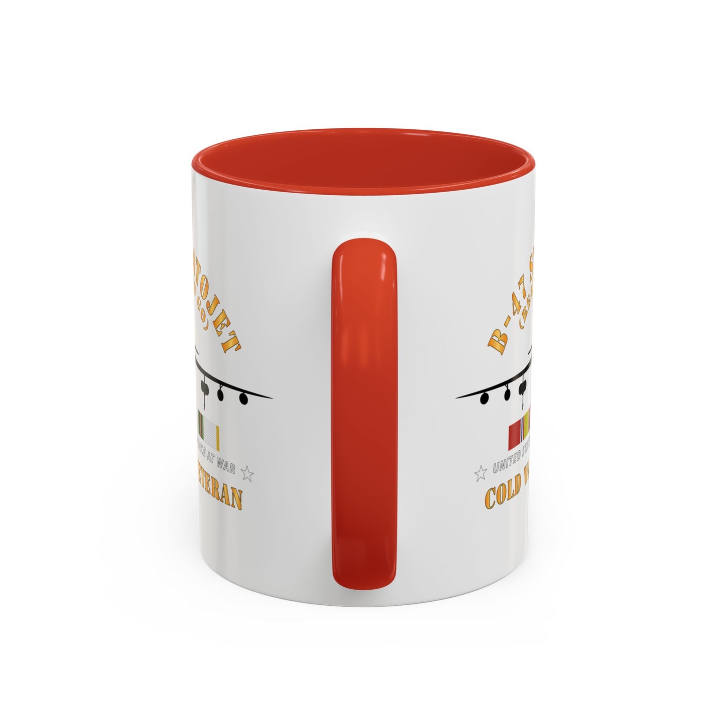 Accent Coffee Mug (11oz & 15oz) - USAF - B-47 Stratojet - Ready to Go - Silhouette - Cold War Veteran X 300