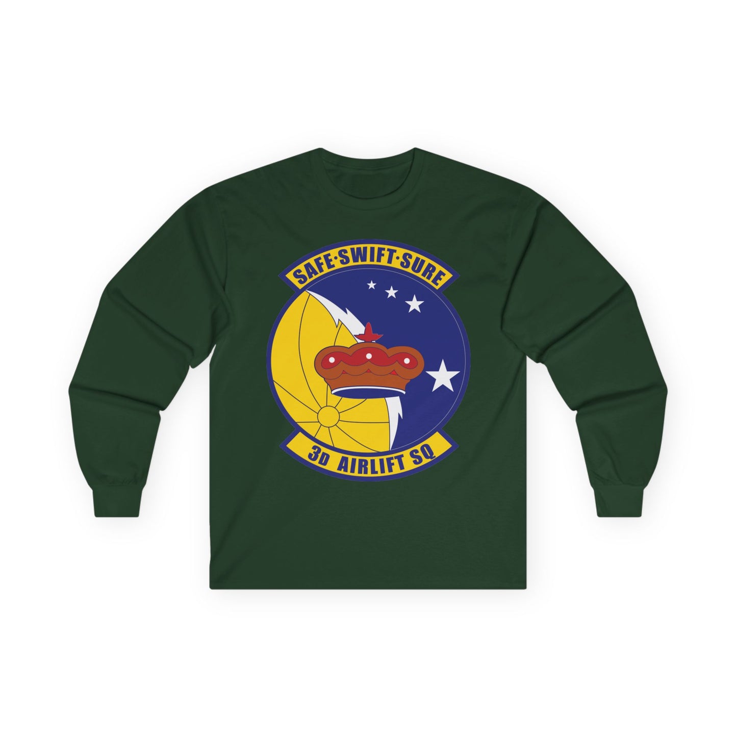 Unisex Ultra Cotton Long Sleeve Tee - USAF - 3rd Airlift Squadron wo txt