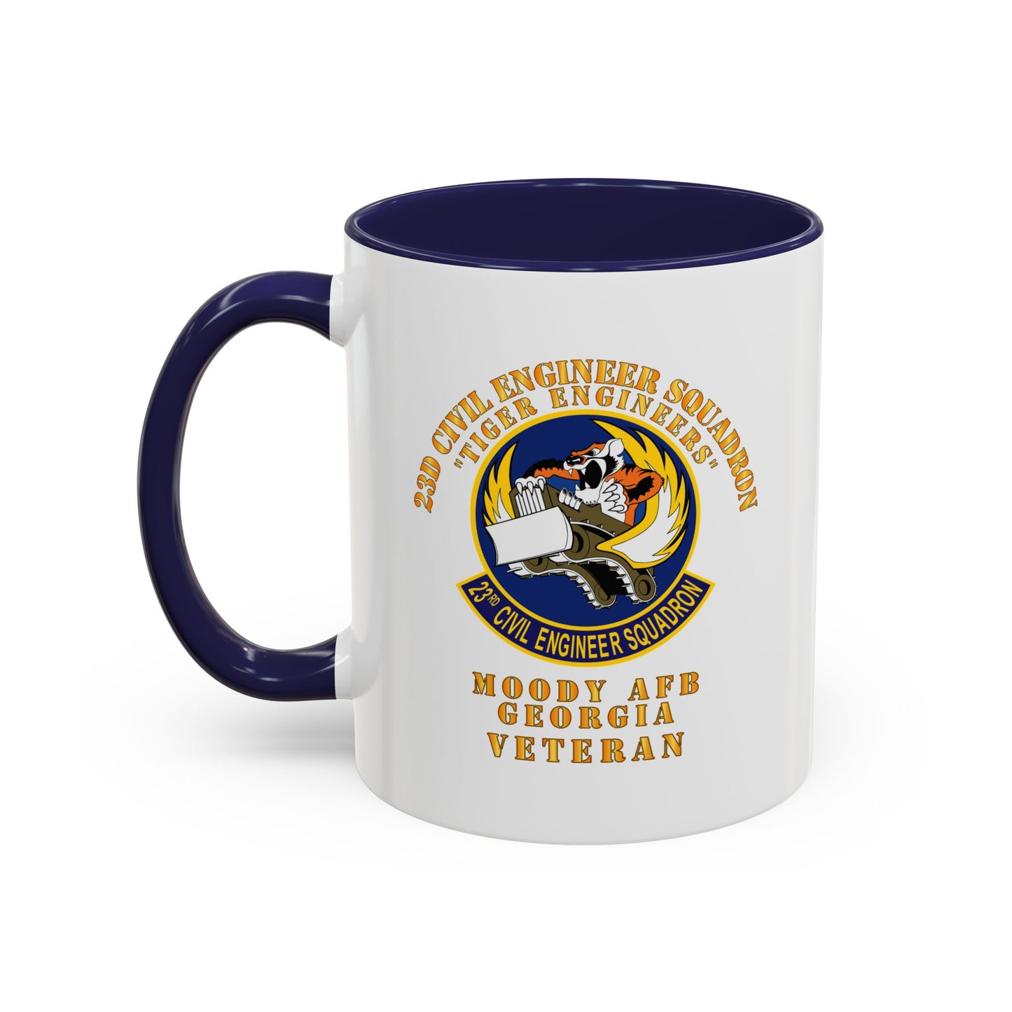 Accent Coffee Mug (11oz & 15oz) - USAF - 23d Civil Engineer Squadron - Tiger Engineers - Moody AFB, GA