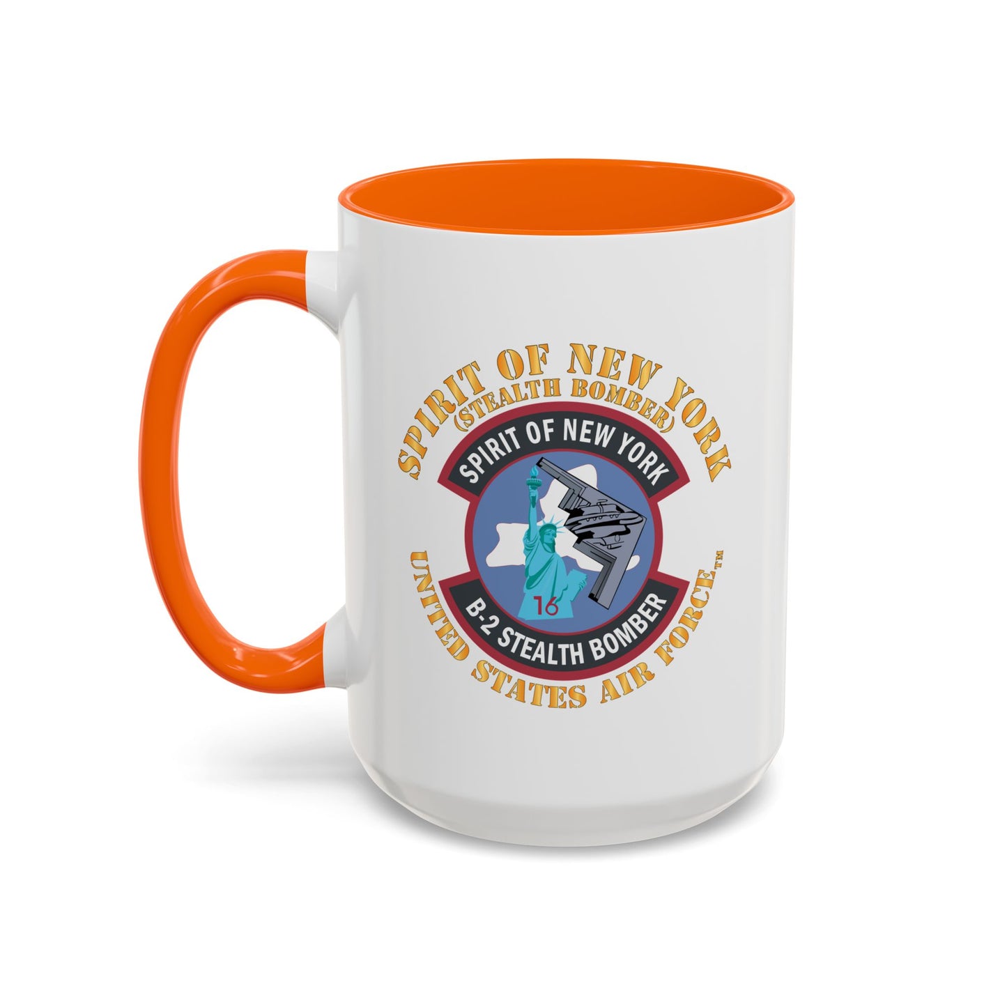Accent Coffee Mug (11oz & 15oz) - USAF - B2 - Spirit of New York - Stealth Bomber X 300