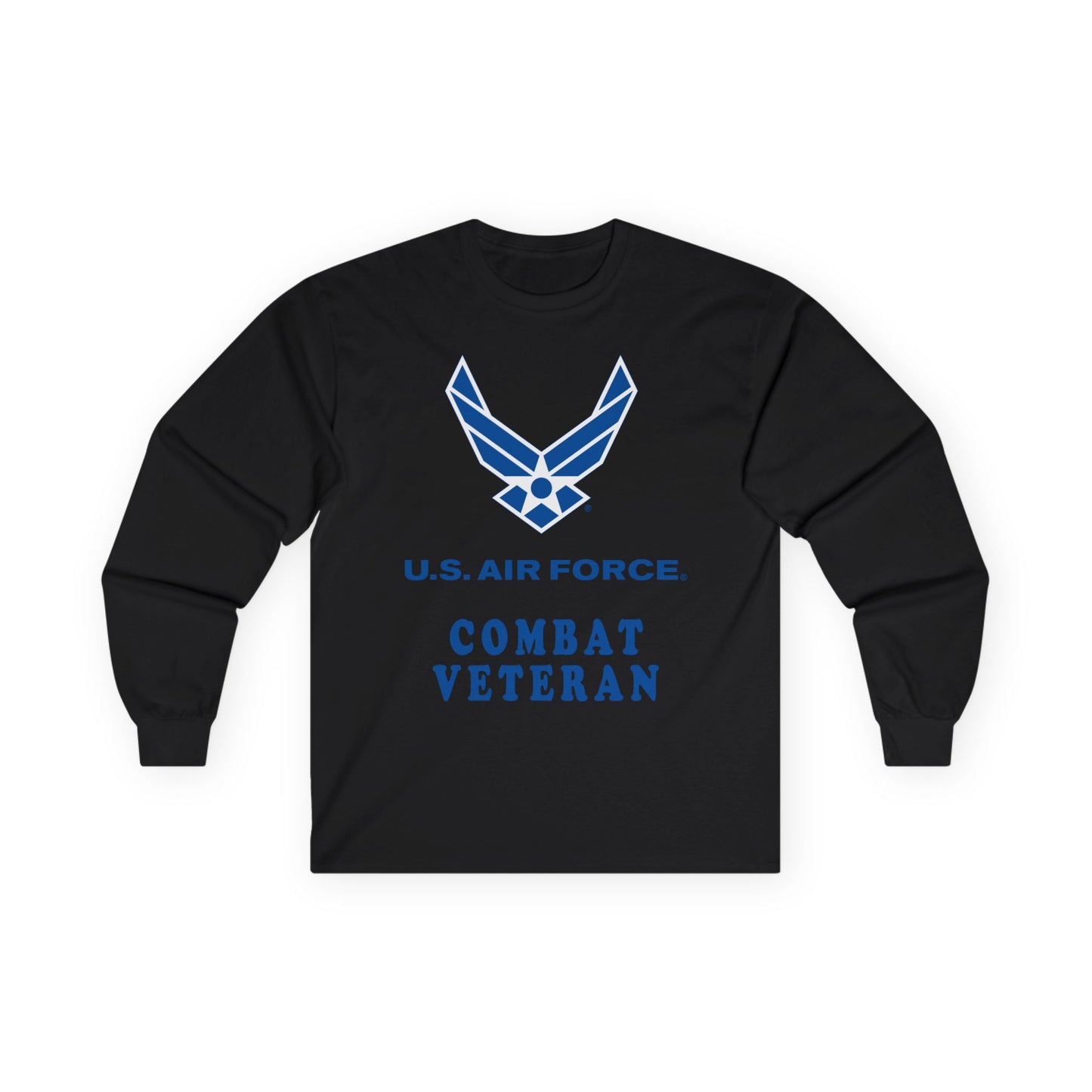 Unisex Ultra Cotton Long Sleeve Tee - USAF - Air Force - Combat Veteran X 300