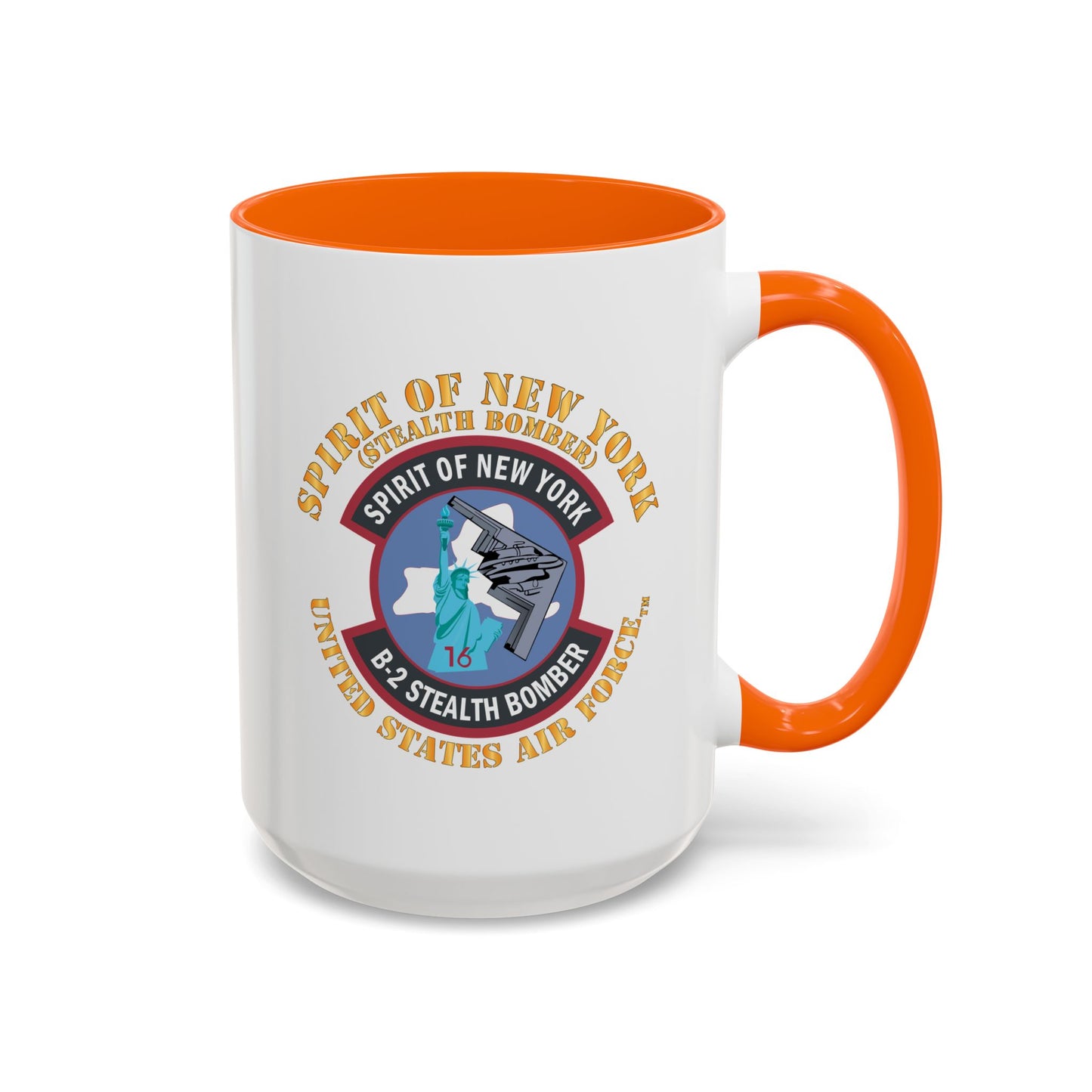 Accent Coffee Mug (11oz & 15oz) - USAF - B2 - Spirit of New York - Stealth Bomber X 300