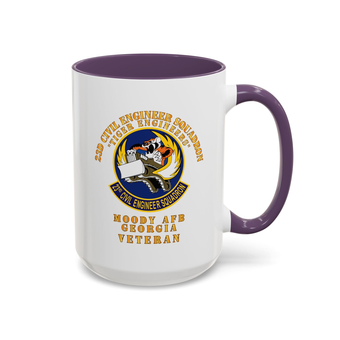 Accent Coffee Mug (11oz & 15oz) - USAF - 23d Civil Engineer Squadron - Tiger Engineers - Moody AFB, GA