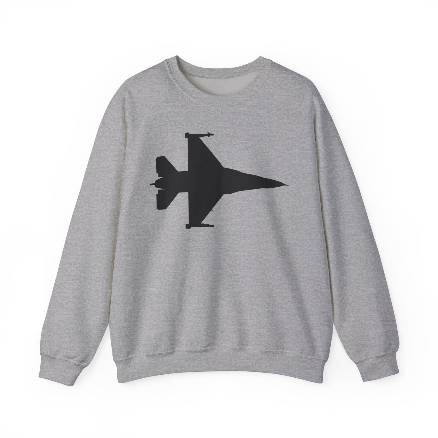 Crewneck Sweatshirt - Aircraft - F-16 -Top - Silhouette - wo Txt X 300