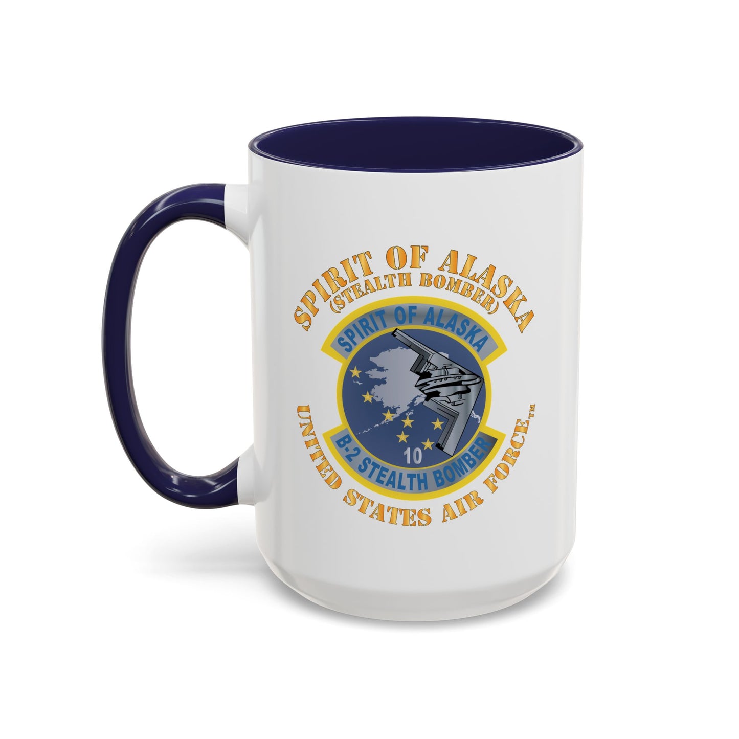 Accent Coffee Mug (11oz & 15oz) - USAF - B2 - Spirit of Alaska - Stealth Bomber X 300
