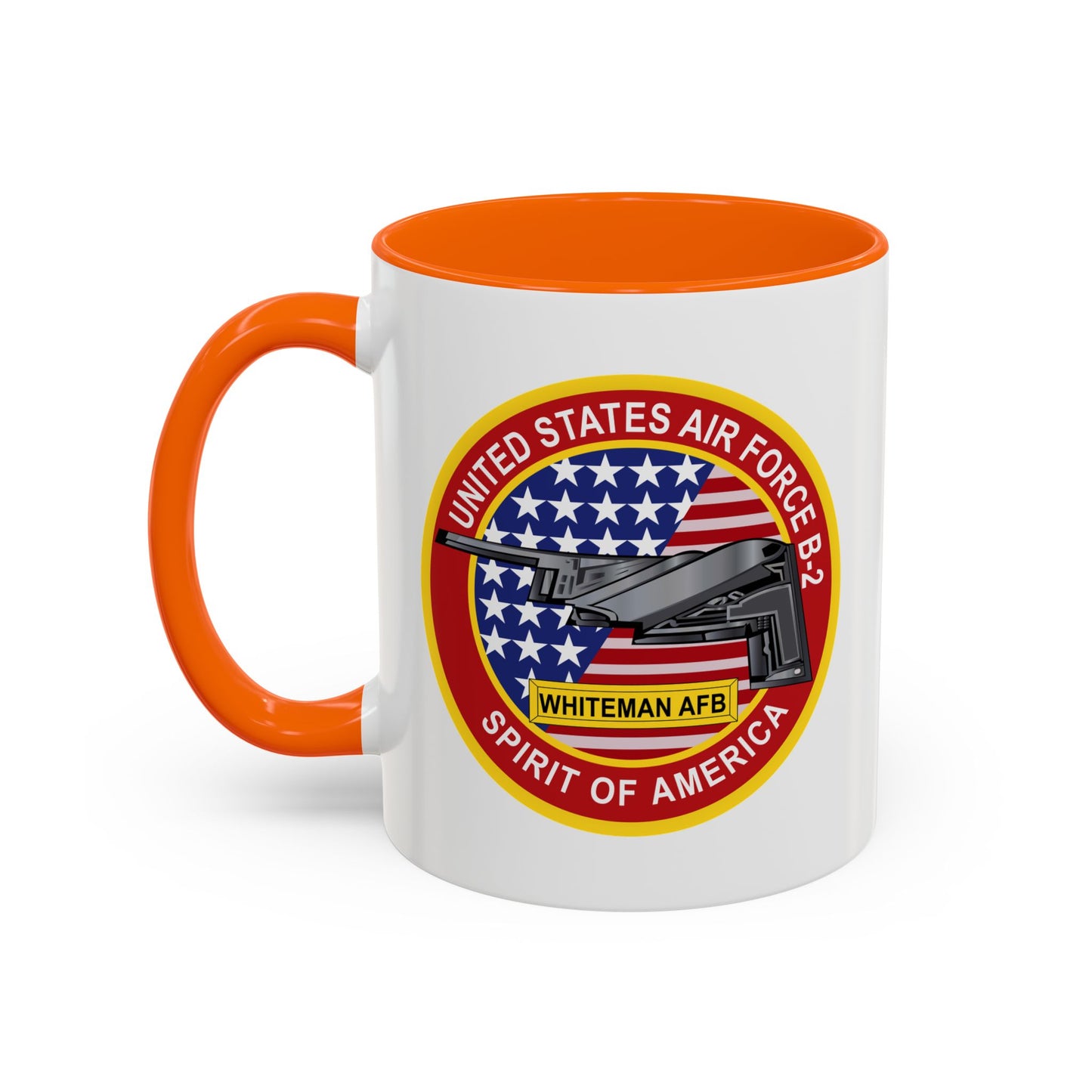Accent Coffee Mug (11oz & 15oz) - USAF - B2 - Spirit - Stealth Bomber wo Txt