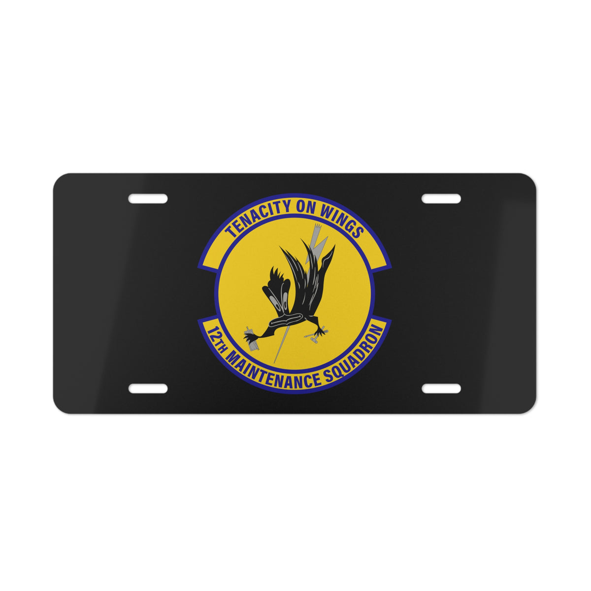 License Plate - USAF - 12th Maintenance Sq wo txt