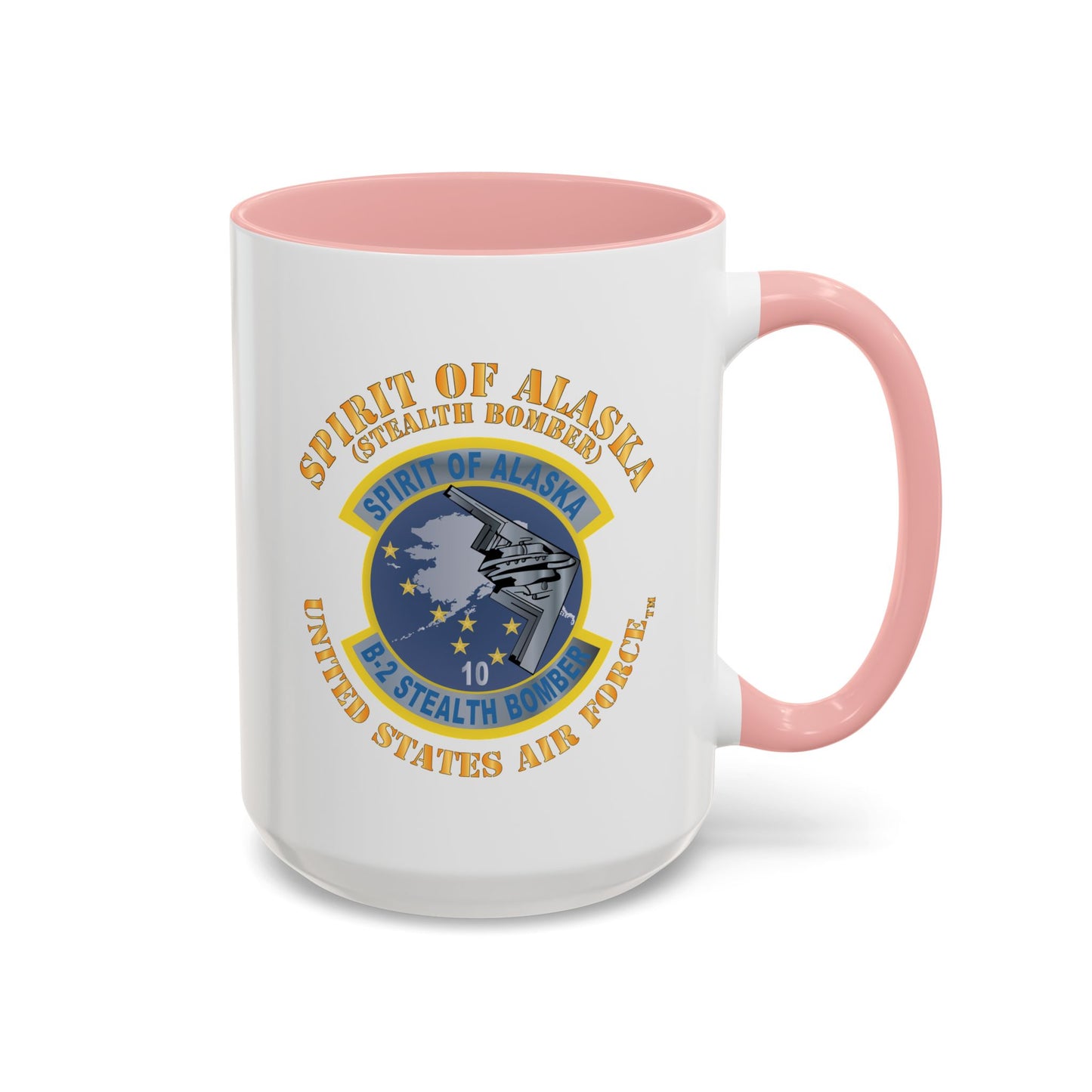 Accent Coffee Mug (11oz & 15oz) - USAF - B2 - Spirit of Alaska - Stealth Bomber X 300