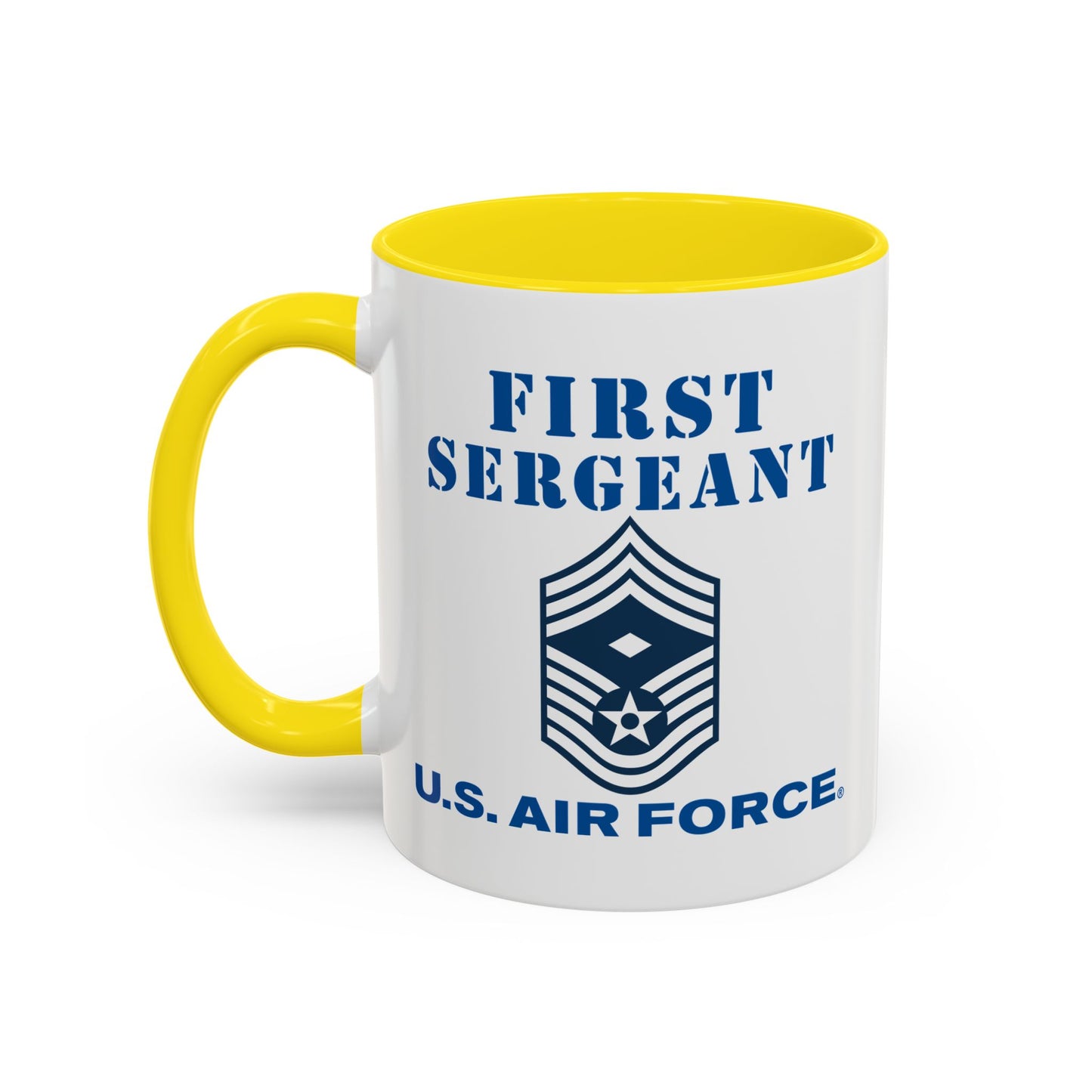 Accent Coffee Mug (11oz & 15oz) - USAF - First Sergeant (E9b) - 2020 - US Air Force w Text X 300