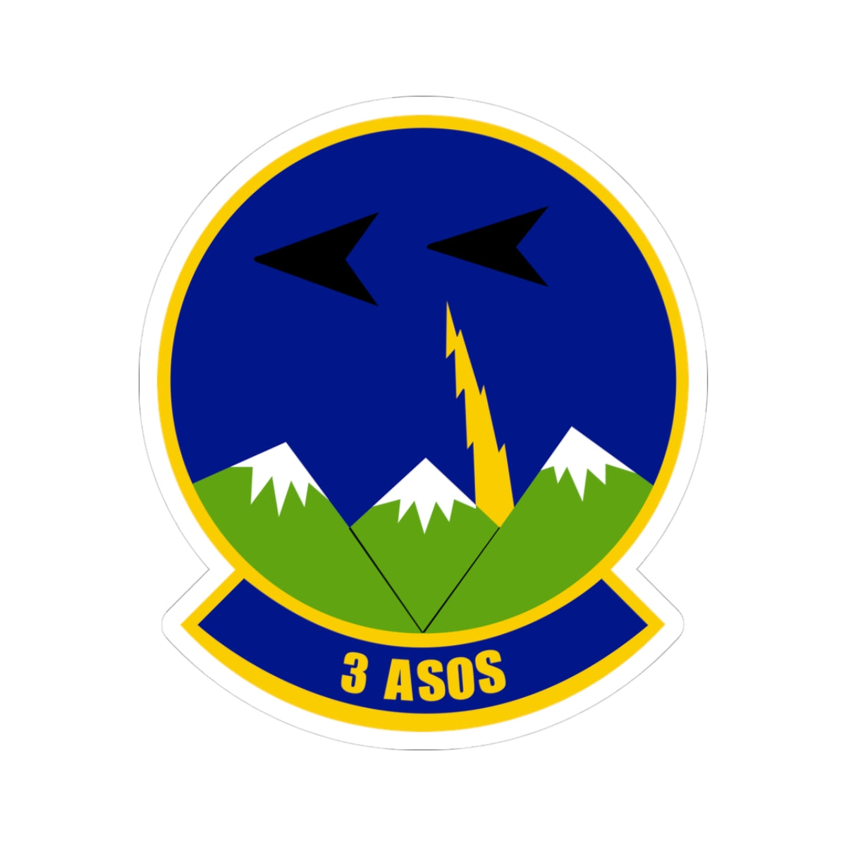 Kiss-Cut Stickers - USAF - 3rd Air Support Operations Squadron wo txt X 300
