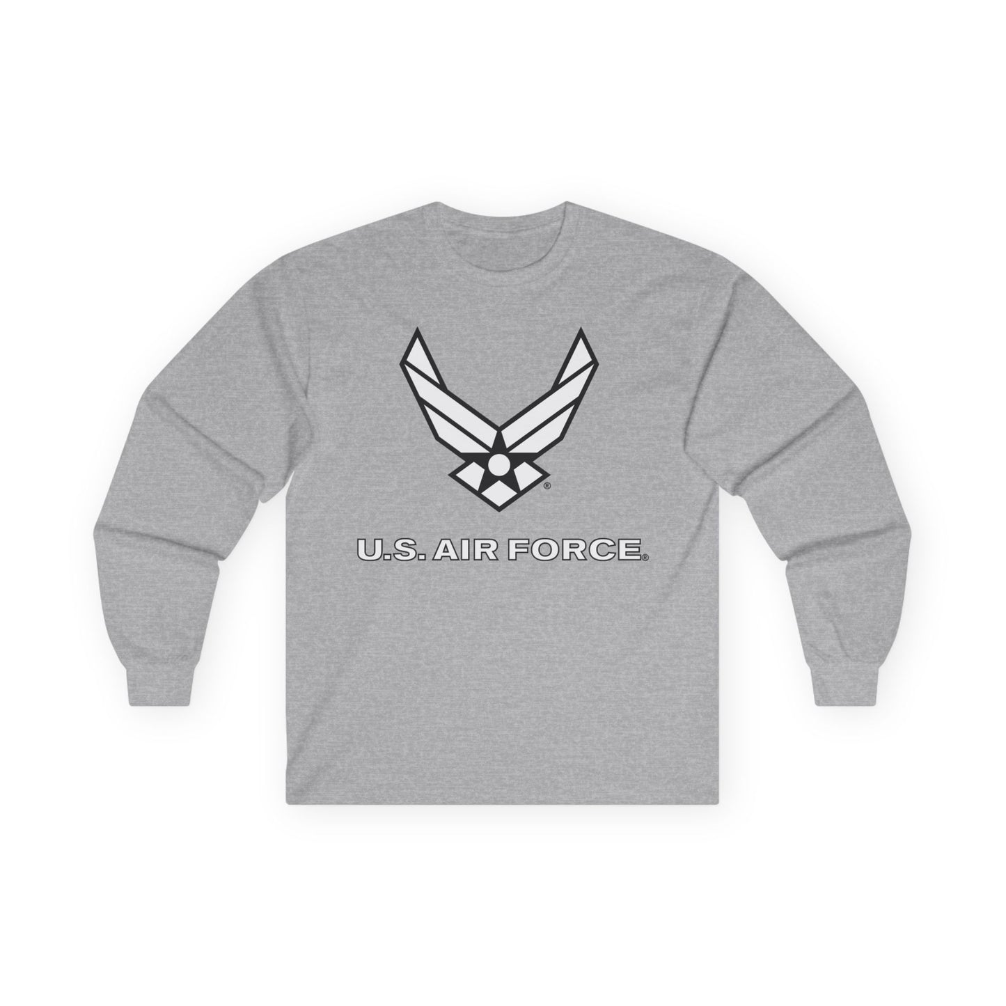 Unisex Ultra Cotton Long Sleeve Tee - USAF Logo, TM Txt - U S Air Force - LA
