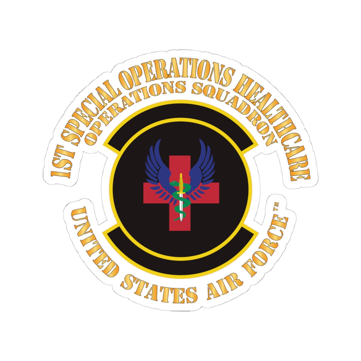 Kiss-Cut Stickers - USAF - 1st Special Operations Healthcare Operations Squadron X 300