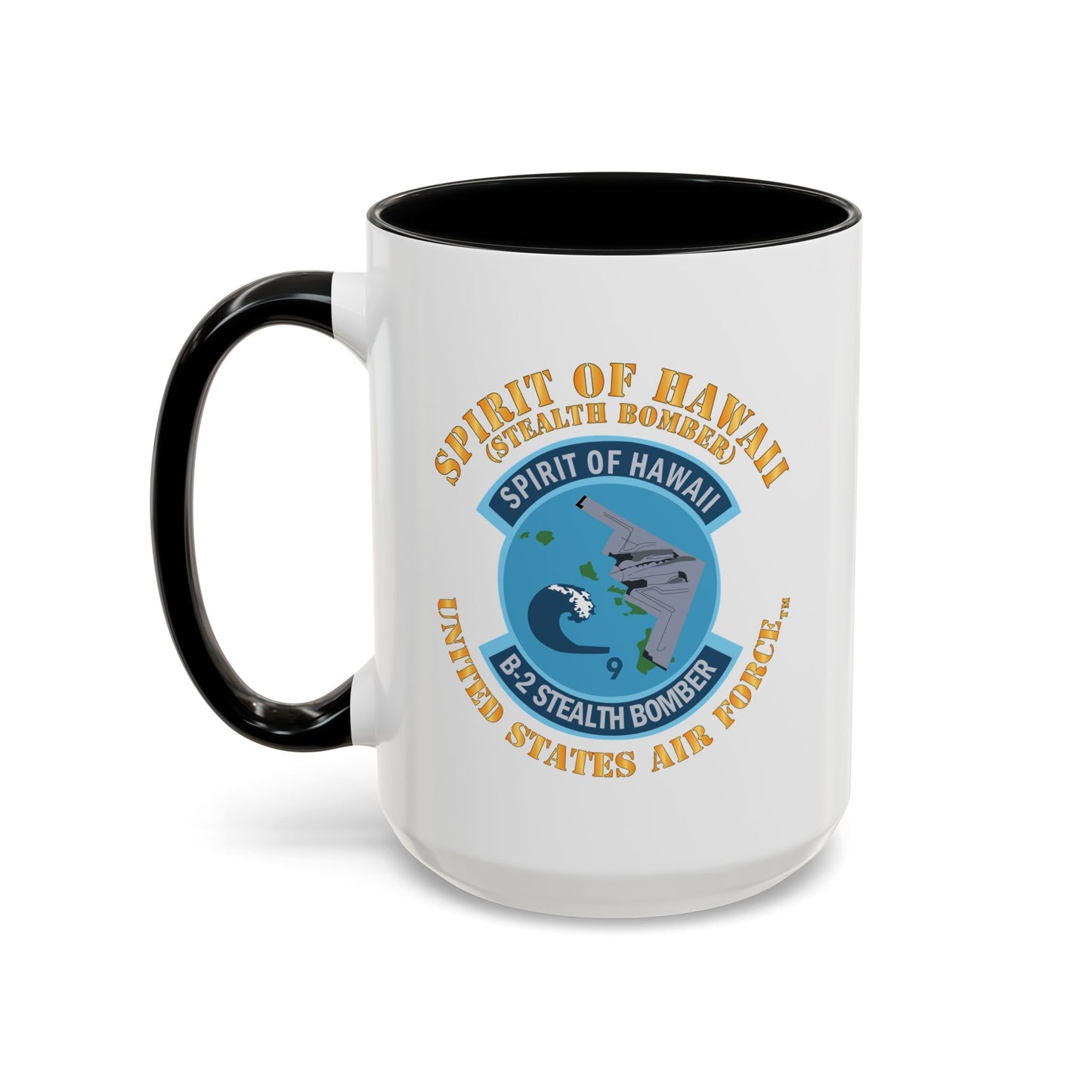 Accent Coffee Mug (11oz & 15oz) - USAF - B2 - Spirit of Hawaii - Stealth Bomber X 300