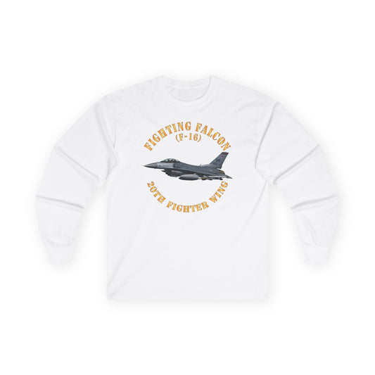 Unisex Ultra Cotton Long Sleeve Tee - USAF - F-16 Fighting Falcon - 20th Fighter Wing X 300