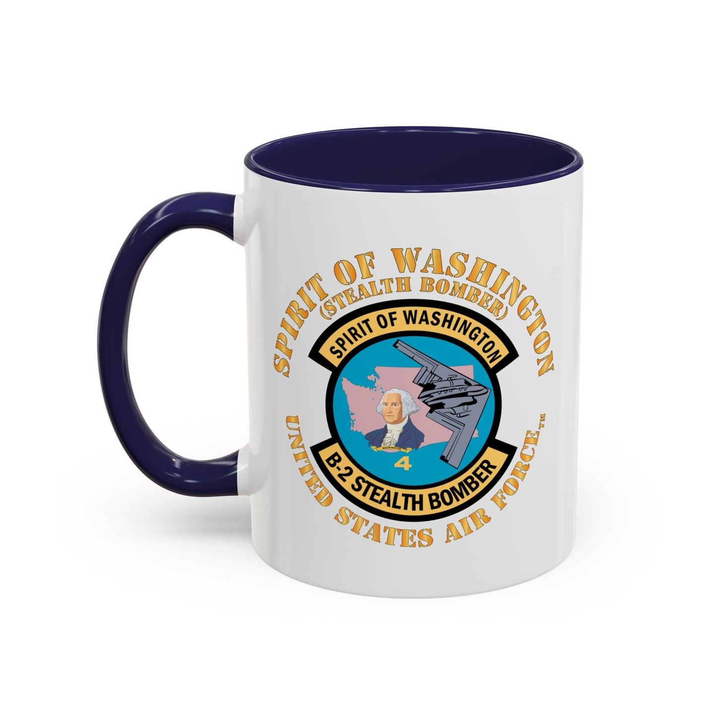 Accent Coffee Mug (11oz & 15oz) - USAF - B2 - Spirit of Washington - Stealth Bomber X 300