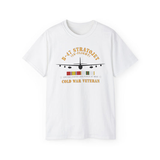 Unisex Ultra Cotton Tee - USAF - B-47 Stratojet - In Flt - Silhouette - Cold War Veteran X 300