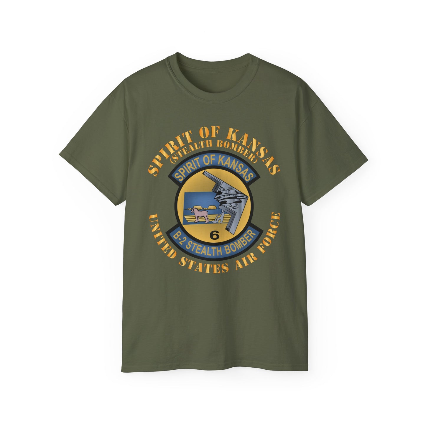 Unisex Ultra Cotton Tee -USAF - B2 - Spirit of Kansas - Stealth Bomber X 300
