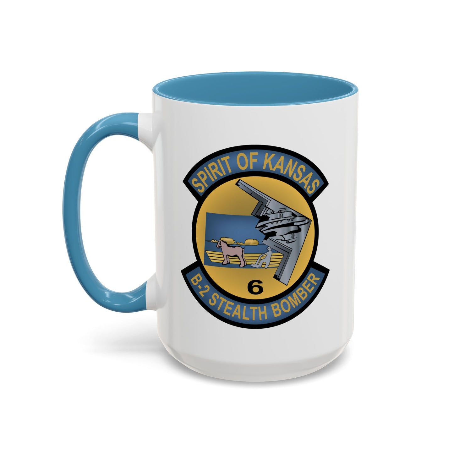 Accent Coffee Mug (11oz & 15oz) - USAF - B2 - Spirit of Kansas - Stealth Bomber wo txt X 300