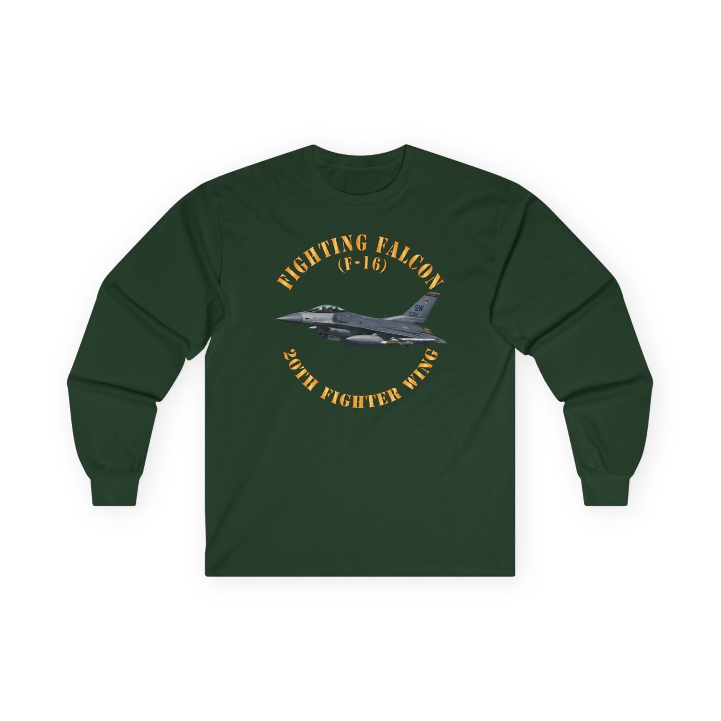 Unisex Ultra Cotton Long Sleeve Tee - USAF - F-16 Fighting Falcon - 20th Fighter Wing X 300