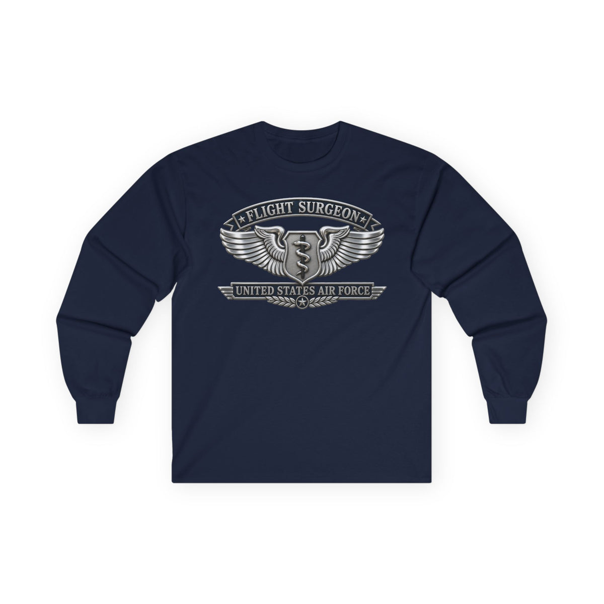 Unisex Ultra Cotton Long Sleeve Tee - USAF - Flight Surgeon Badge - United States Air Force - 3D - Enhanced