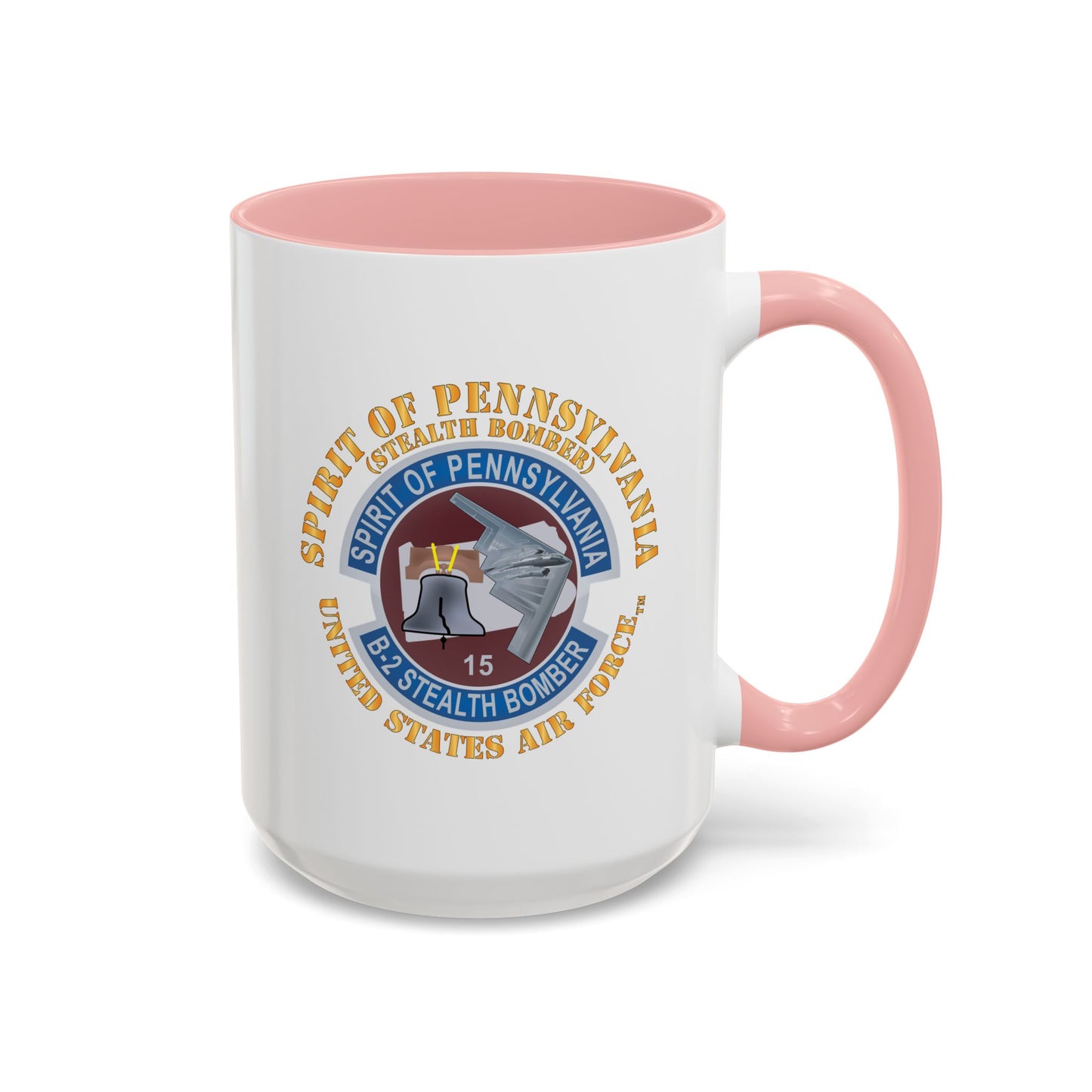 Accent Coffee Mug (11oz & 15oz) - USAF - B2 - Spirit of Pennsylvania Stealth Bomber X 300