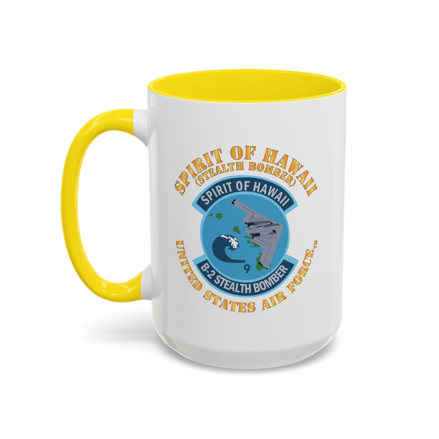 Accent Coffee Mug (11oz & 15oz) - USAF - B2 - Spirit of Hawaii - Stealth Bomber X 300