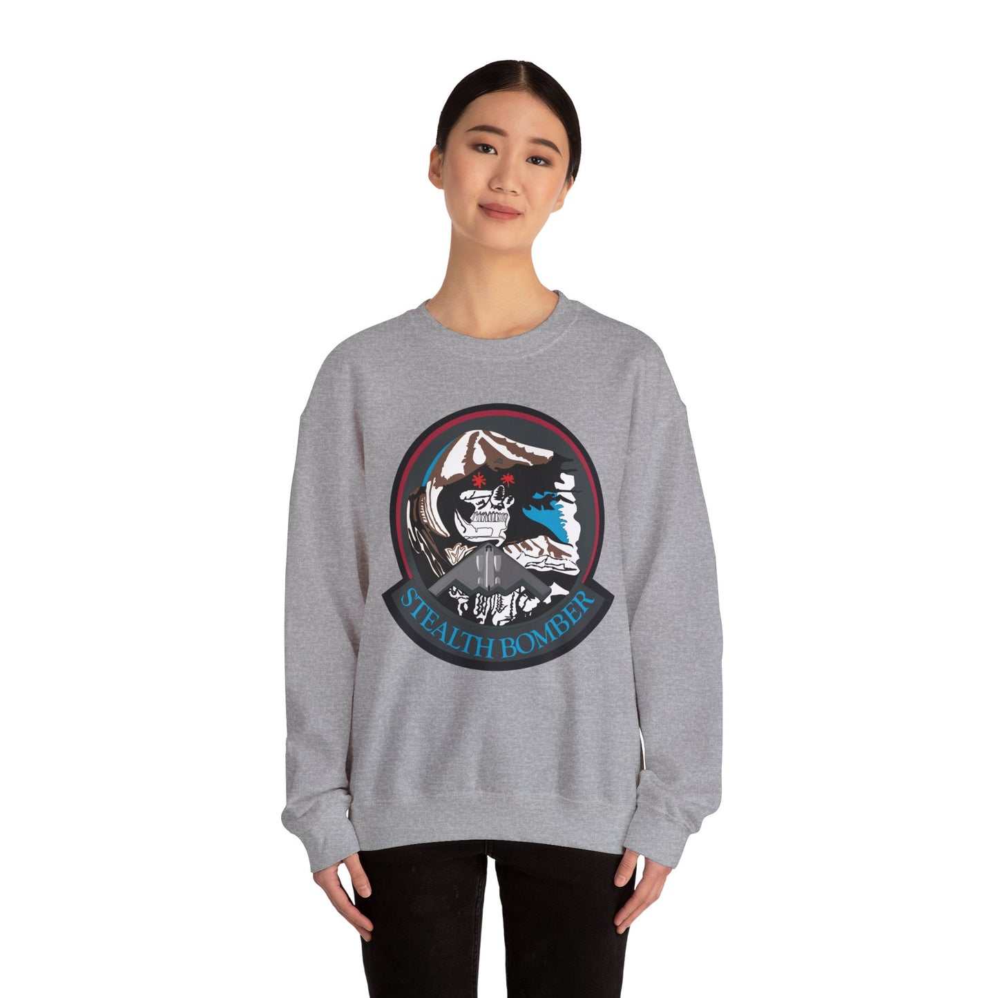 Crewneck Sweatshirt - USAF - B2 - Grim Reaper - Stealth Bomber wo txt X 300
