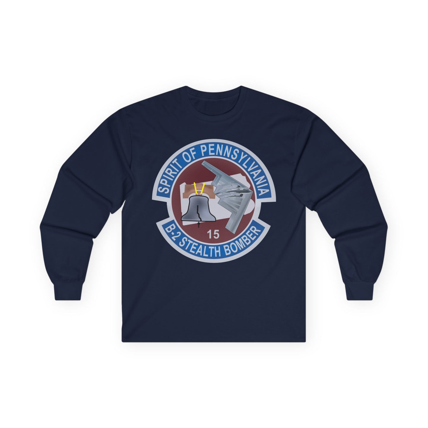 Unisex Ultra Cotton Long Sleeve Tee - USAF - B2 - Spirit of Pennsylvania Stealth Bomber wo Txt X 300