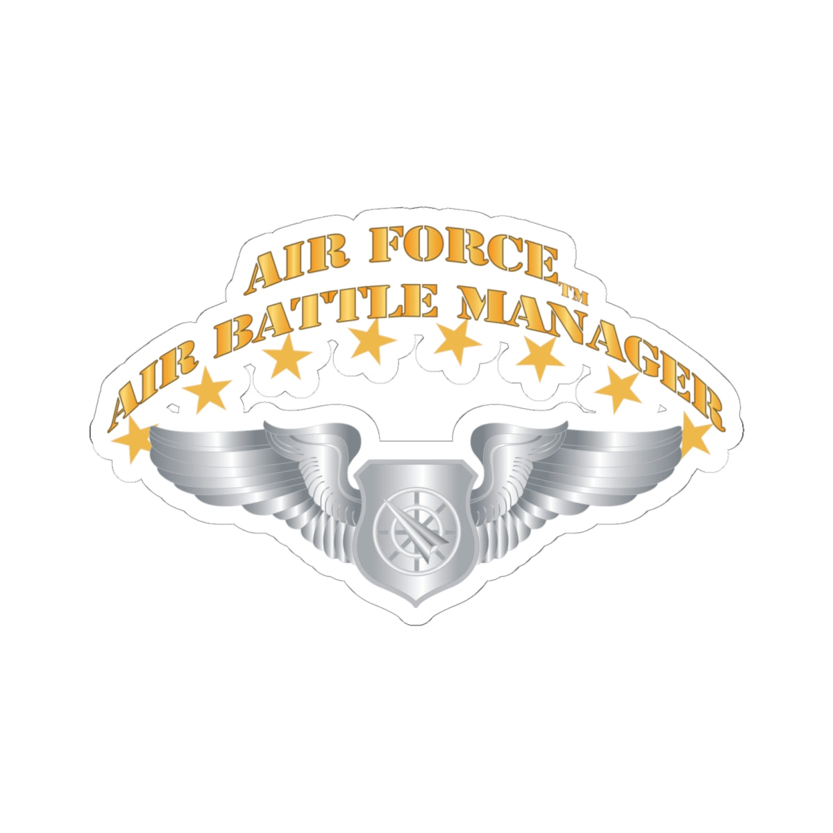 Kiss-Cut Stickers - USAF - Air Battle Manager - Basic Wings X 300