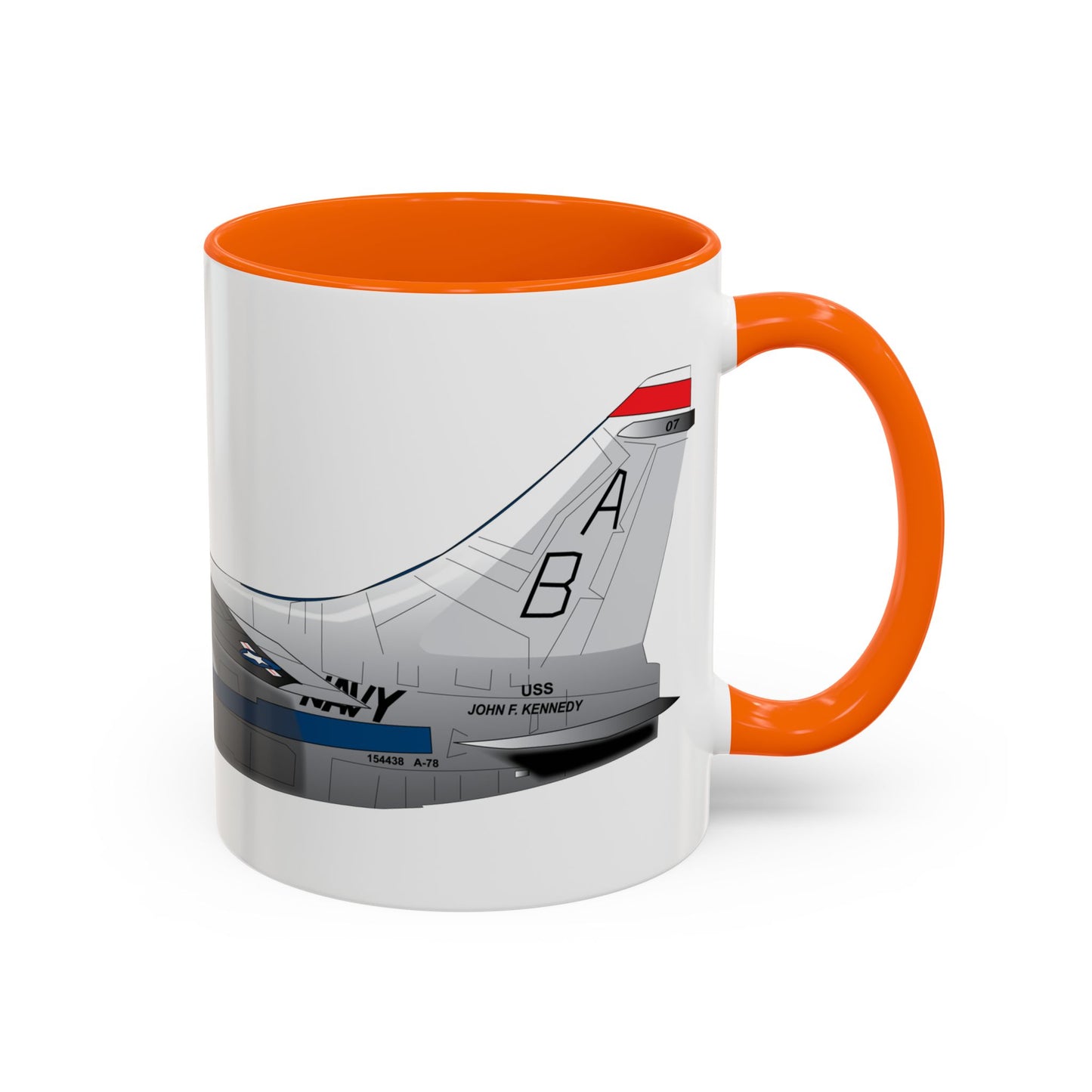 Accent Coffee Mug (11oz & 15oz) - Aircraft - Navy - A-7B Corsair II - Side X 300