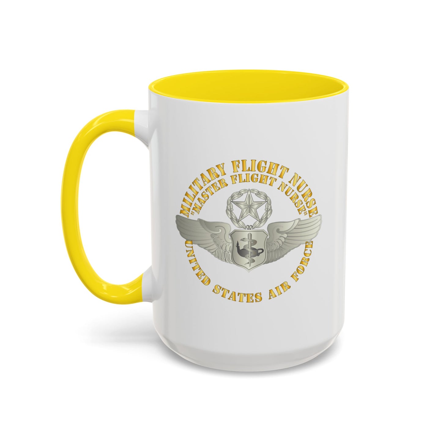Accent Coffee Mug (11oz & 15oz) - USAF - Military Flight Nurse - Flight Nurse - Master
