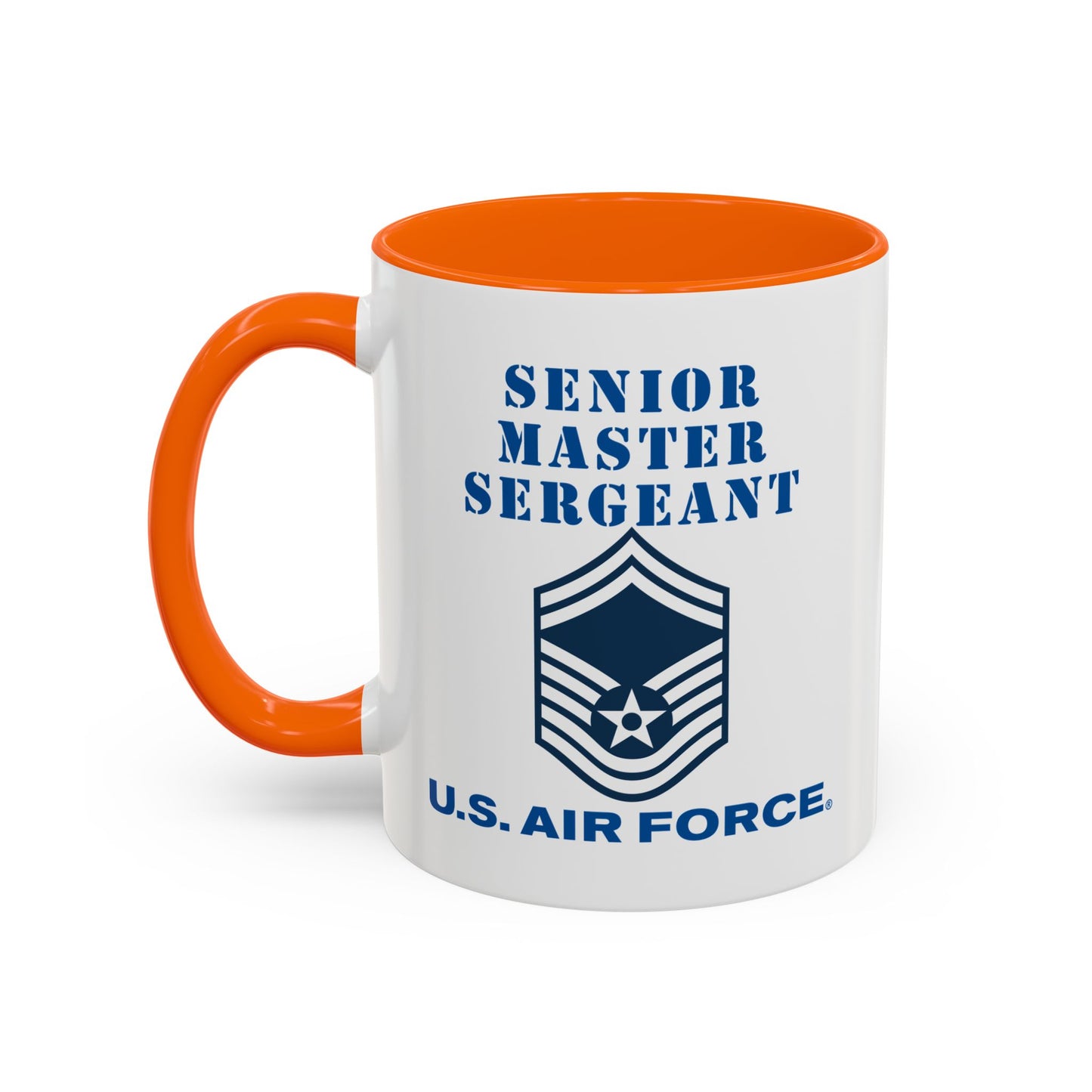 Accent Coffee Mug (11oz & 15oz) - USAF - Senior Master Sergeant (E8a) - 2020 - US Air Force w Text X 300