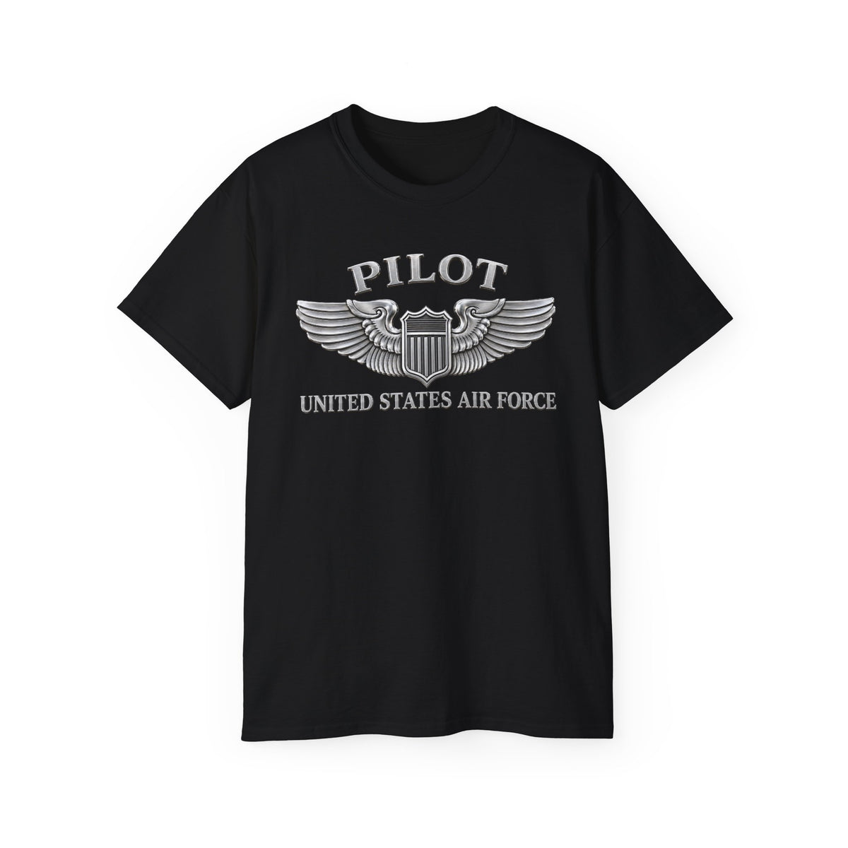 Unisex Ultra Cotton Tee - USAF - Basic Pilot Badge - United States Air Force - 3D - Enhanced