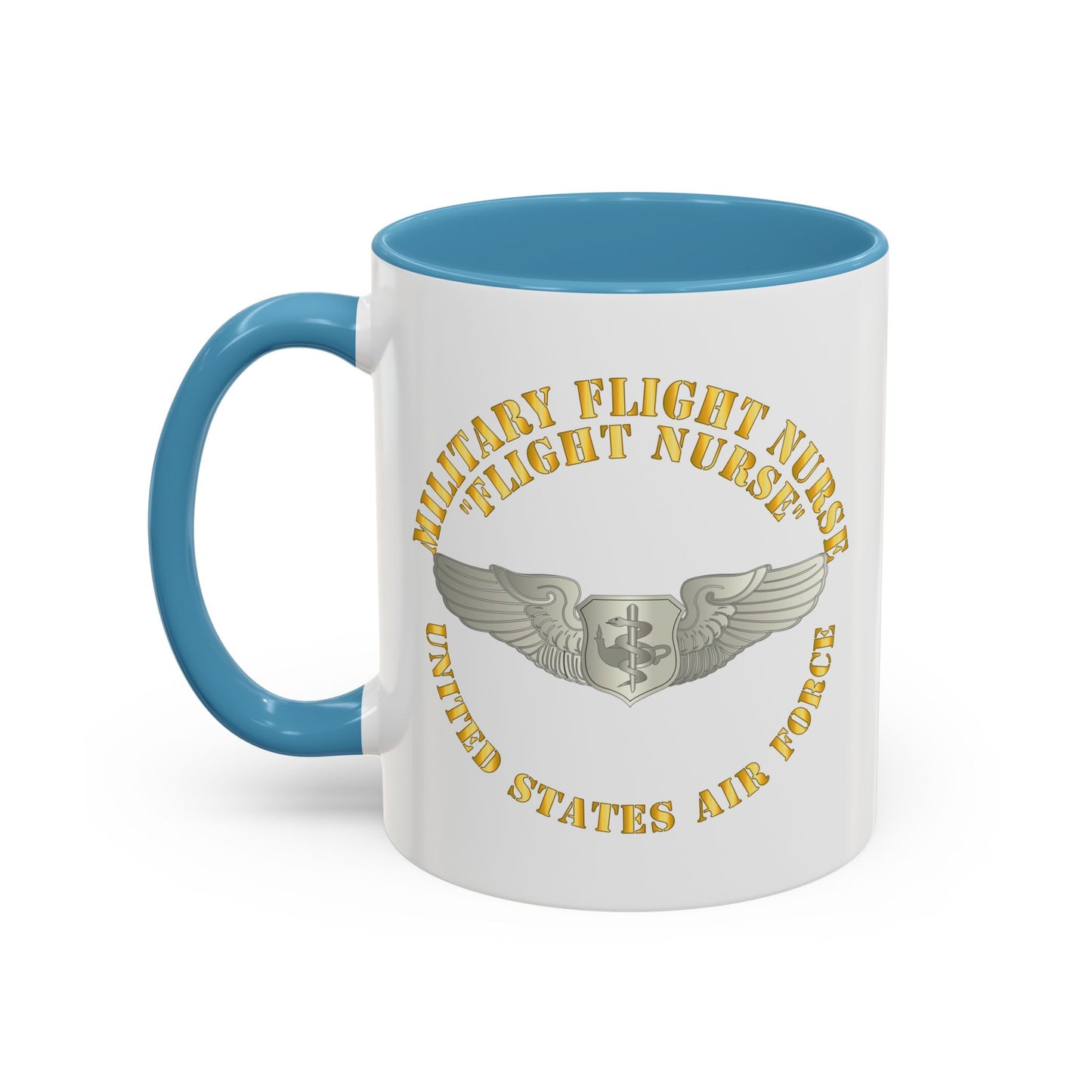 Accent Coffee Mug (11oz & 15oz) - USAF - Military Flight Nurse - Flight Nurse - Basic