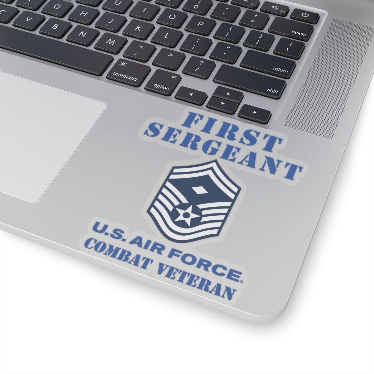 Kiss-Cut Stickers - USAF - First Sergeant (E8b) - 2020 - Combat Veteran
